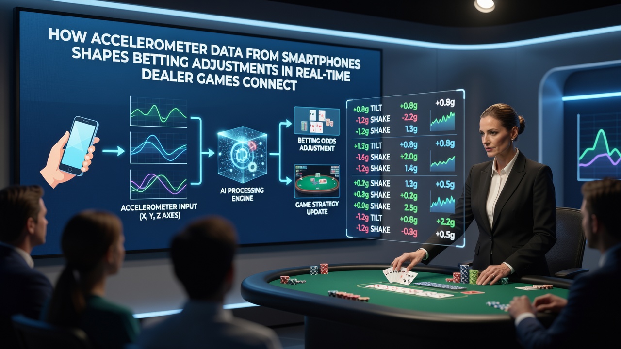 Live dealer table interface displaying real-time bet adjustments influenced by mobile sensor inputs
