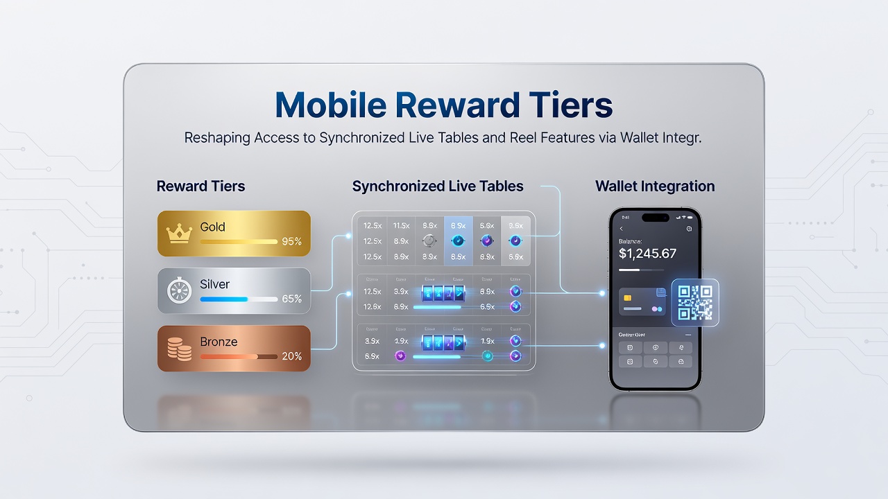 Live dealer table interface on mobile with tier-based access indicators