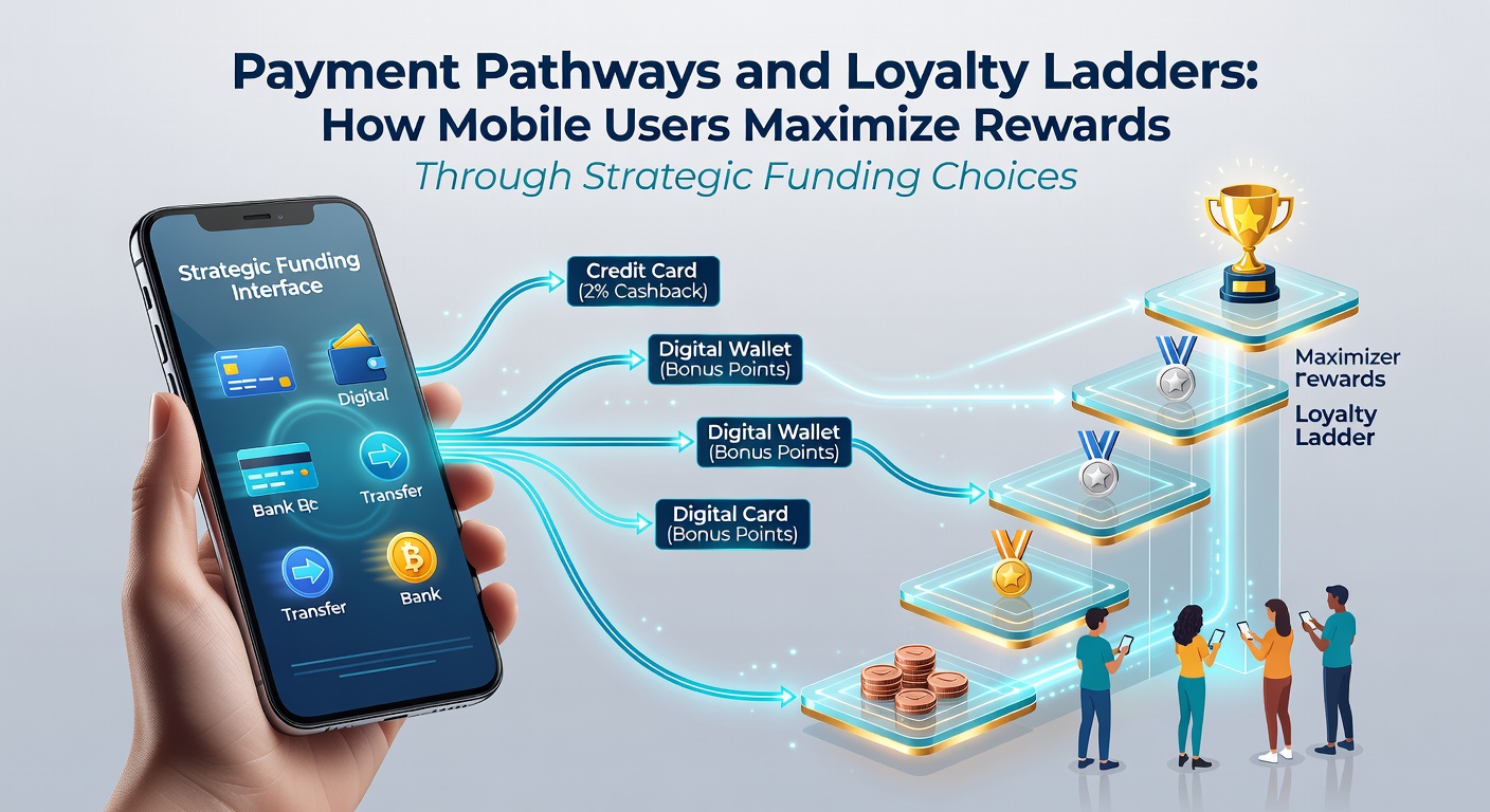 Mobile app interface showing payment options and loyalty tier progression for reward maximization