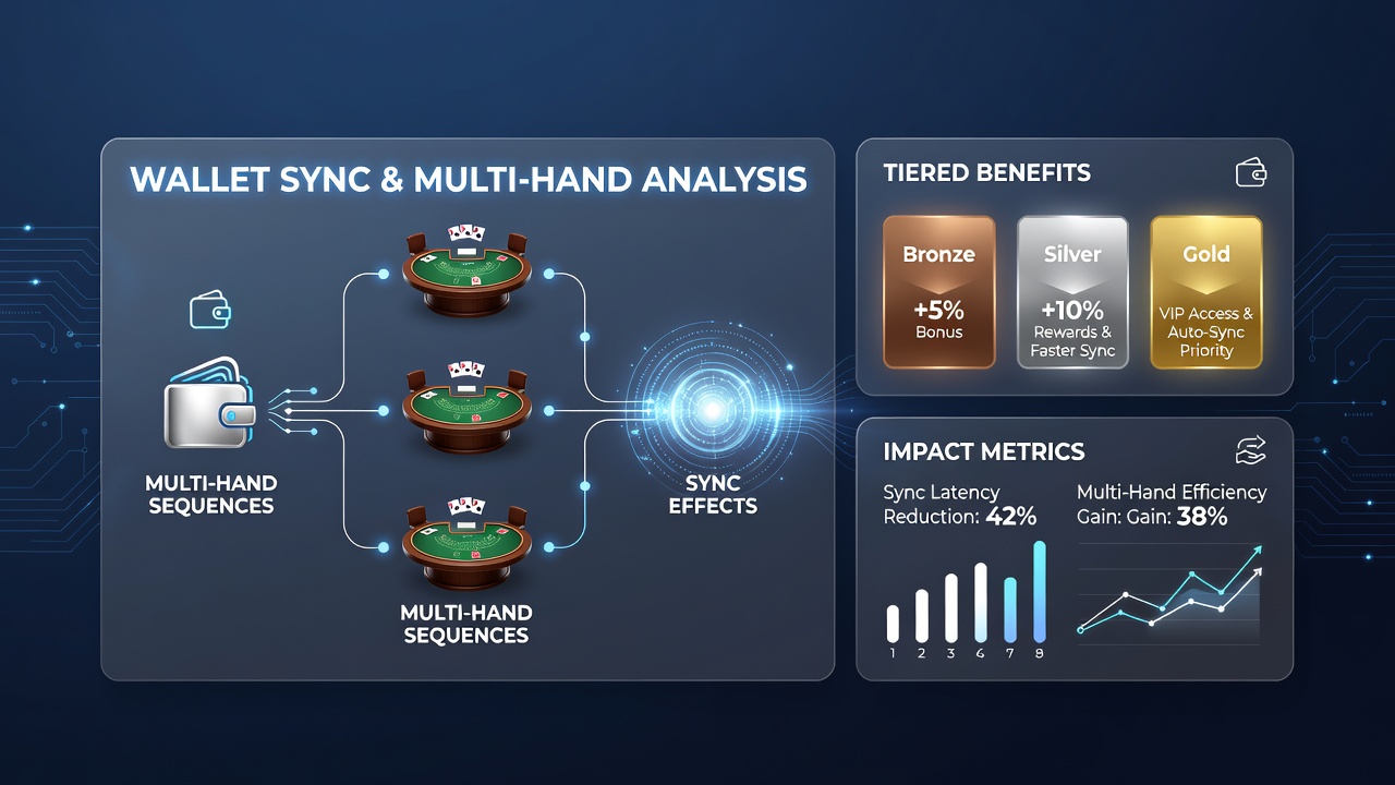 Illustration of tiered loyalty benefits unlocking during synchronized multi-hand blackjack sessions on a smartphone display